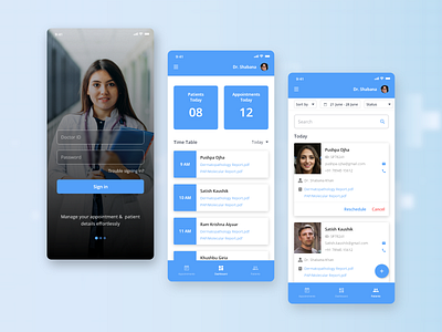 Doctor Patient Management App design doctor management mobile app design ui design ux design