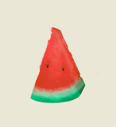 Watermelon digital painting digitalart dimensions illustration procreate shading shape stilllife watermelon