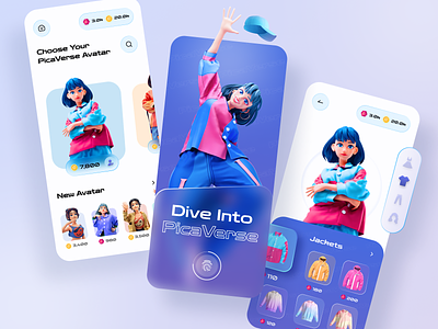 Cool NFT Avatars for Metaverse 3d avatar avatar app avatar generator app avatar icons avatar maker app blockchain character design crypto cryptoart custom avatar marketplace metaverse metaverse avatar nft nft app nft avatar nft avatars nft marketplace nfts uiux