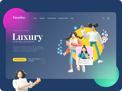 Fashion Landing Page Design app design design illustration webdesign website design