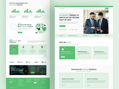 Online Commercial Banking Website Design bank banking banking app banking website credit card digital banking finance finance website financial fintech home page landing page mobile banking money ui ux web web design website website design