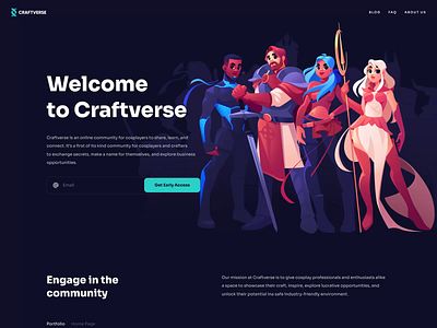 Cosplay Platform Website animation cosplay platform illustration interaction motion graphics transition ui design web design website animation website transition