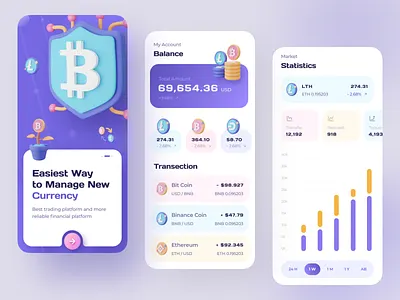 Cryptocurrency Mobile App Design crypto crypto app