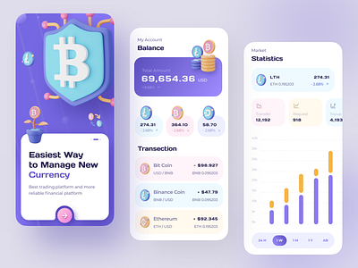 Cryptocurrency Mobile App Design crypto crypto app