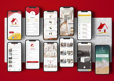 Home Remodeling and Interior Decor APP adobe xd aimal naseem app design app mockup application design design fiverr design home app illustration interior decoration mobile app mobile app design mockup mockup design remodeling ui design