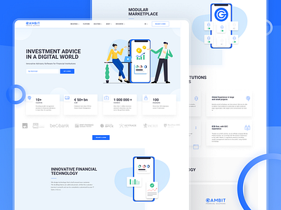 Gambit Finance Solutions - Website project asset banks branding celerart design finance graphic design illustration insurance investment software technology ux vector web design