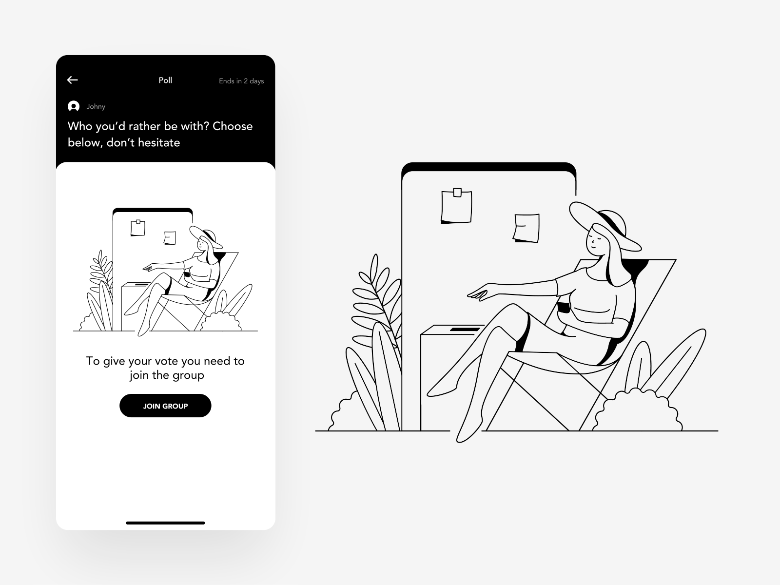 Vote 🗳 after effects animation character icon illustration lady motion summer ui vote voting