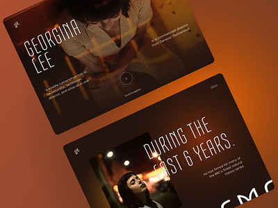 Cinematographer's portfolio website concept bio branding cinematography dark design gradients graphic design homepage landing page movie photographer photoshoot portfolio typography ui ui design ux video web website