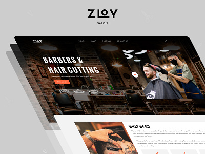 Zloy - Salon website appointment barber booking case study cutting design development fashion figma hair landing online page salon style ui ux web web development website