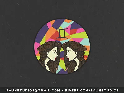 Zodiac: Gemini adobe illustrator design gemini icon illustration logo month vector zodiac
