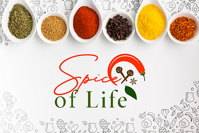 Spice of life - restaurant logo brand identity branding design graphic design illustration logo typography vector