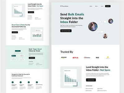 Social Mailer Landing Page best design clean design email landing page minimal ui trends ui ux design uidesign web design website design