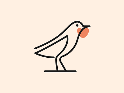 Love Bird! bird birds brand branding heart icon illustration line art logo logo design love mark minimal monoline nest stroke symbol wings