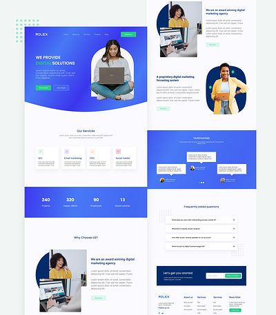 Digital marketing agency landing page app branding design digitalagency digitalmarketagency illustration landingpage typography uiux userexperience userinterface ux web