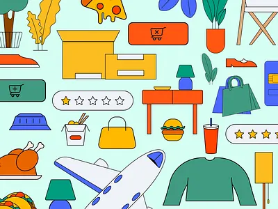 Spot Doodles for eCommerce branding design illustration illustration design illustrations illustrations／ui illustrator logo ui ux