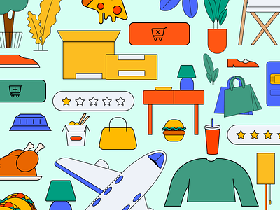 Spot Doodles for eCommerce branding design illustration illustration design illustrations illustrations／ui illustrator logo ui ux