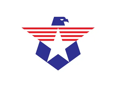 Eagle + Star animal bird eagle fly freedom logo mark star symbol usa
