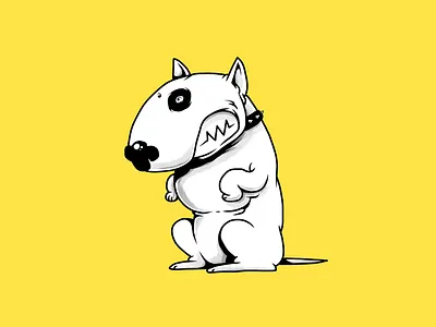Bull Terrier bull terrier bullterrier characters dog dogs illustration monochrome pet pets terrier