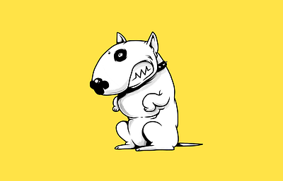 Bull Terrier bull terrier bullterrier characters dog dogs illustration monochrome pet pets terrier