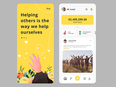 Help App Design branding design figma header help illustration landing mobile page ui vector website white yellow