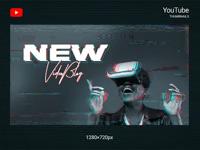 Glitch YouTube Thumbnails 3d 3d text 80s animation branding coming soon design designposter glitch graphic design illustration light logo logo text motion graphics thumbnails youtube