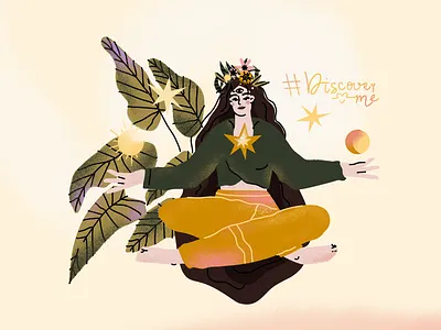 #Discover me adobe illustrator branding character design flat illustration line art logo procreate ui vector