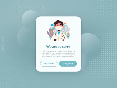 DailyUI 016 - Pop-Up dailyui design figma medical pop up ui