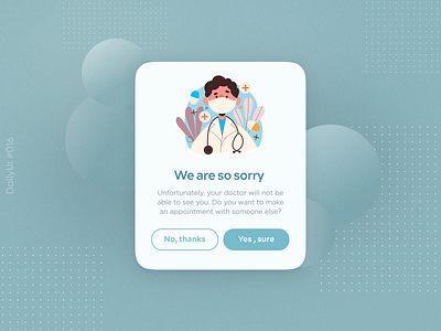 DailyUI 016 - Pop-Up dailyui design figma medical pop up ui