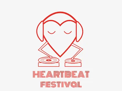 HEARTBEAT FESTIVAL dribbble best shot flat design illustration illustration art personal project vector art