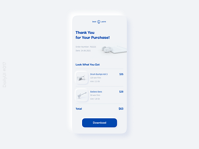 DailyUI 017 - Email Receipt dailyui design email figma ui