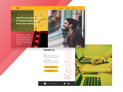 Kodak info page design ui ux website