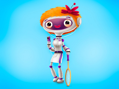 Character for Shell or BP? bp cartoon cg character children illustration kids photoshop robot shell