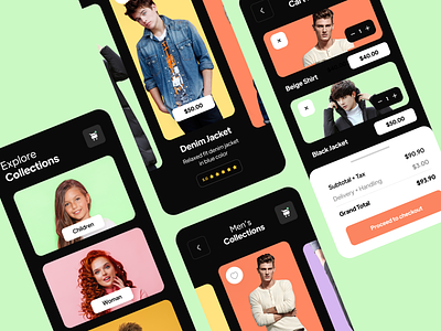 Fashion Store App cloth clothes clothing application clothing store ecommerce fashion fashion app feed lifestyle minimal mobile app modern ui shipping shop store streetstyle stylist ui ux wardrobe
