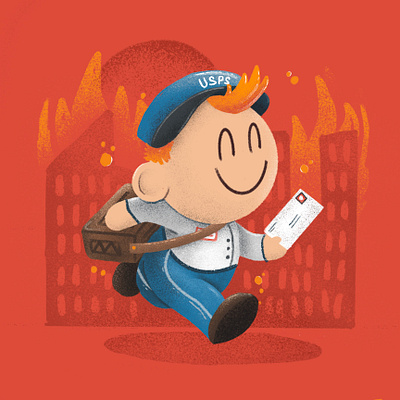 Gone Postal childrensillustration cute illustration seattle usps