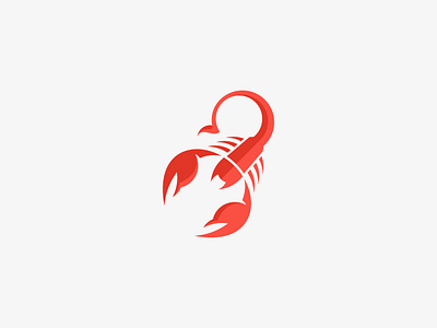 Scorpion abstract creative design flat logo modern