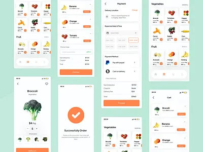 Grocery App - Mlija app clean design freebies freshfruit grocery groceryapp market marketapp mobile ui