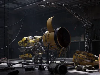 Abandoned workshop 3d blender3d design graphic design lightning modeling