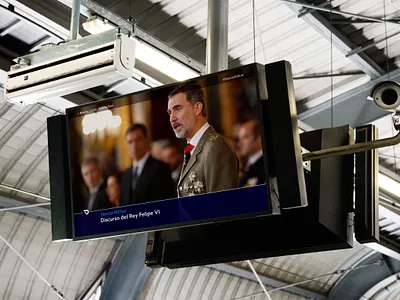 Telediario — Navigation system branding identity news program screen