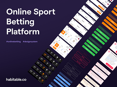 Betting Platform Design System betting betting app brand identity buttons color palette design system forms icons navigation uiux
