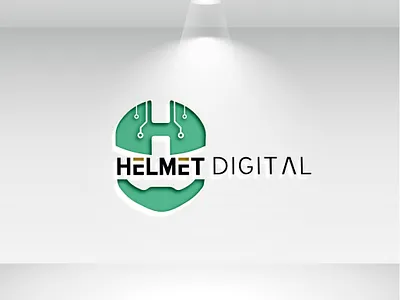 " HELMET DIGITAL " branding design graphic design illustration logo minimal logo modern logo vector