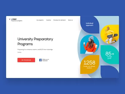 Landing page: educational business design figma landing design ux web