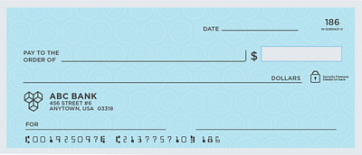 Blank Check Vector Graphic graphic design