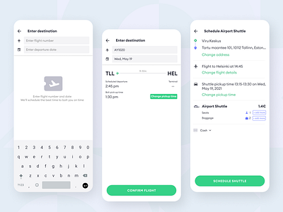 Airport Shuttle Experience airport bolt bolt food cab design empty state flight gojek grab ride shuttle taxi hailing uber ui