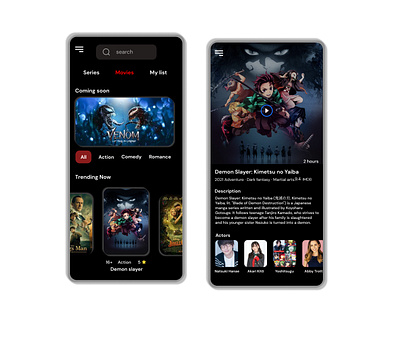 movie app ui 3d animation app branding daily ui design designing graphic design icon illustration logo motion graphics movie projects typography ui ui project ux project vector