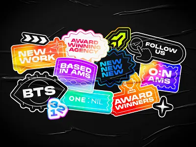 'ONE:NIL Vol. 1' - Stickerpack design (2021) branding design drawing flat illustration illustrator sketch stickerpack stickers typography vector