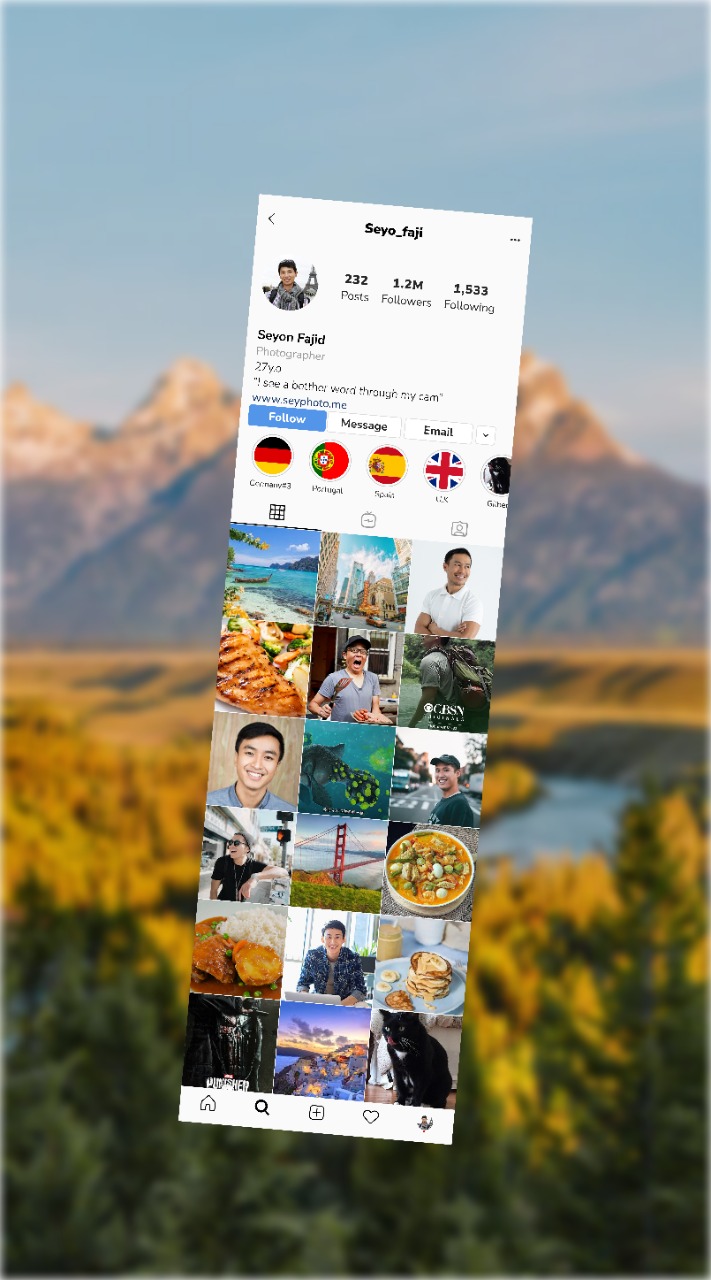 User Profile DailyUI #006 challenge design ui ux