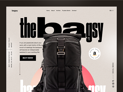 the bagsy - backpack backpack creabik creabik design ecommerce shopify store web design