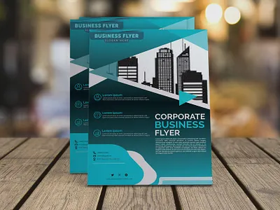 Promotional modern business flyer high resolution