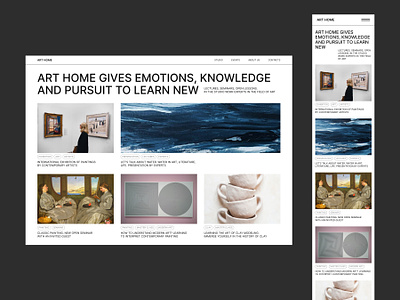 Design-concept for an art studio design gallery minimalism typography ui ux web webdesign website design