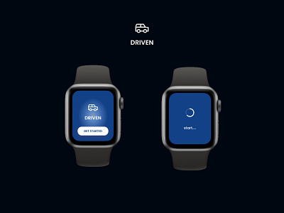 Wearable App : Driven app car design figma track tracker ui watch wearable